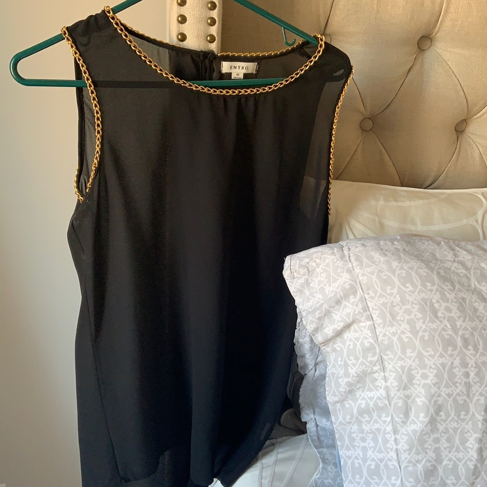 Black see through top aritzia